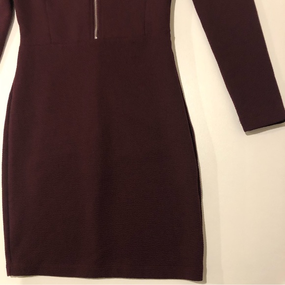 Dynamite Long Sleeve Dress Burgundy Color Womens size Small - Picture 3 of 10